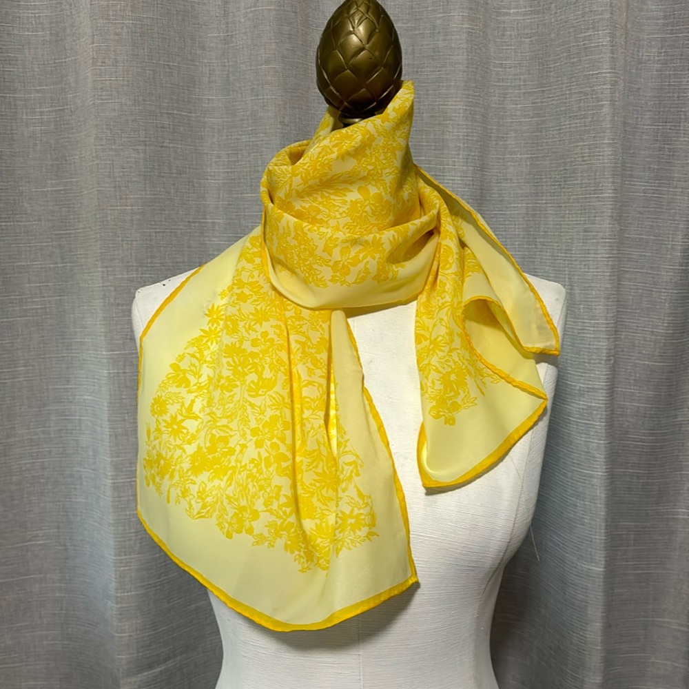 Vintage Scarf-Rectangle(13x44)-Yellow